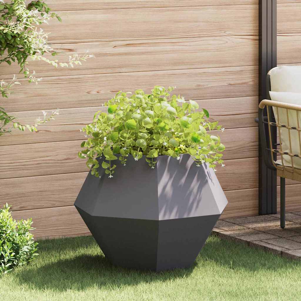 Plantenbak Zwart 75 x 75 x 60 cm Staal is nu te koop bij PeponiXL, paradijselijk wonen!