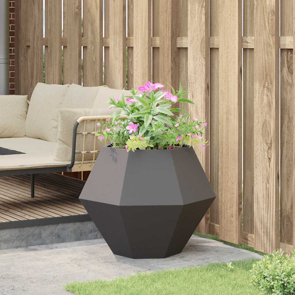 Plantenbak Zwart 75 x 75 x 60 cm Staal is nu te koop bij PeponiXL, paradijselijk wonen!
