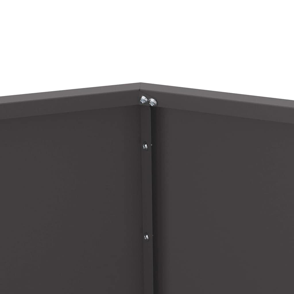 Plantenbak 2 pcs Zwart 75 x 75 x 60 cm Staal is nu te koop bij PeponiXL, paradijselijk wonen!
