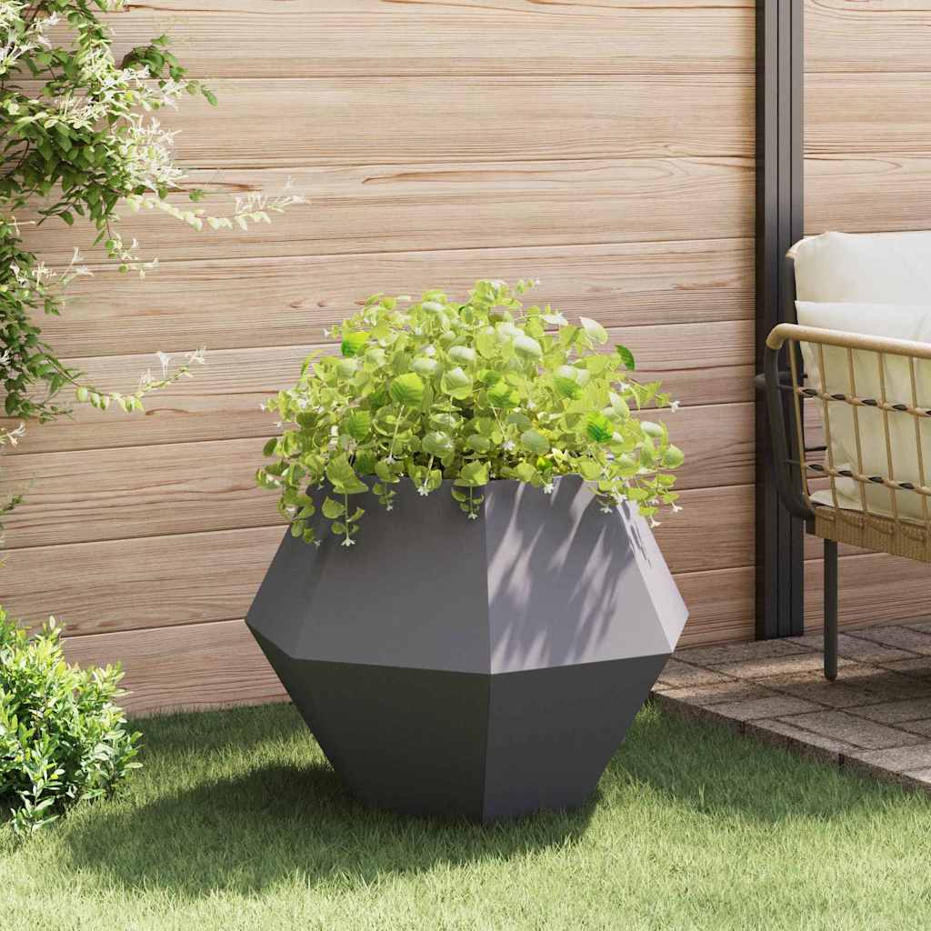 Plantenbak 2 pcs Zwart 75 x 75 x 60 cm Staal is nu te koop bij PeponiXL, paradijselijk wonen!