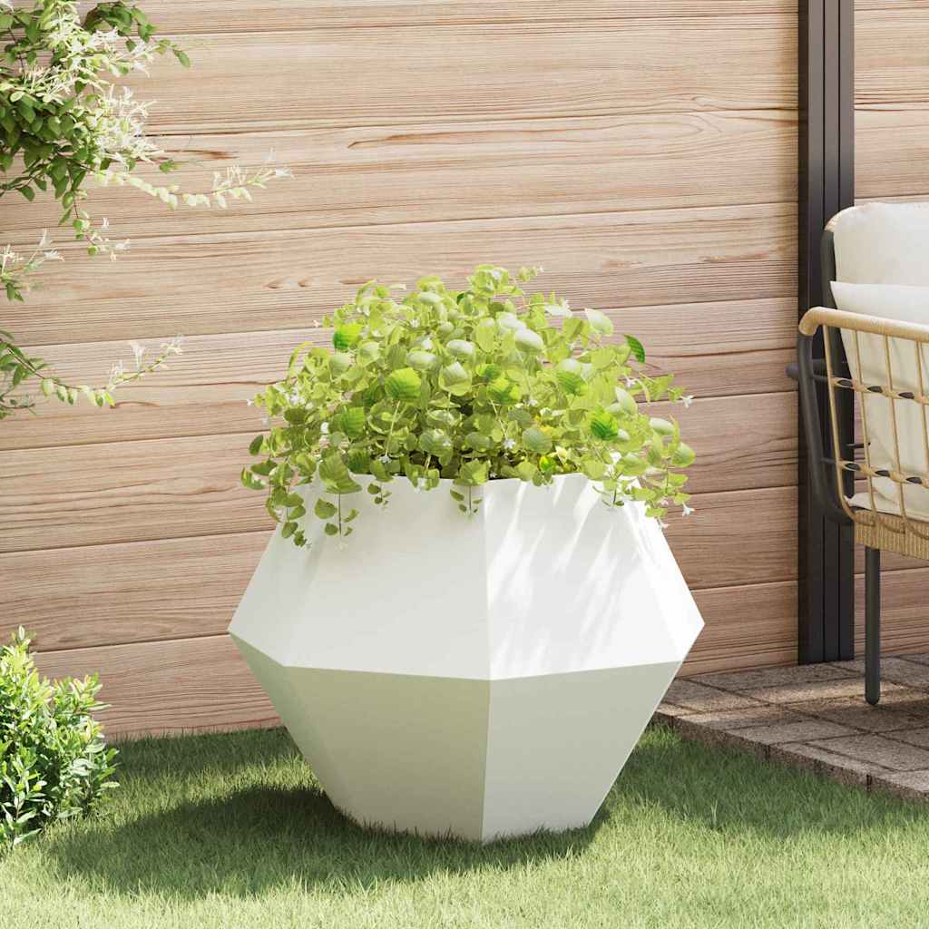 Plantenbak Wit 75 x 75 x 60 cm Staal is nu te koop bij PeponiXL, paradijselijk wonen!