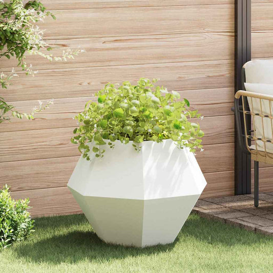 Plantenbak Wit 75 x 75 x 60 cm Staal is nu te koop bij PeponiXL, paradijselijk wonen!