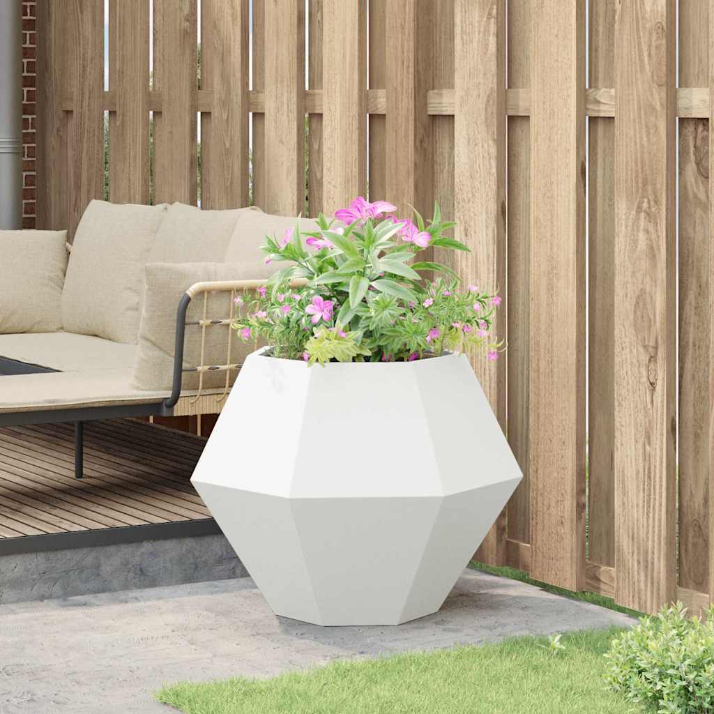 Plantenbak Wit 75 x 75 x 60 cm Staal is nu te koop bij PeponiXL, paradijselijk wonen!