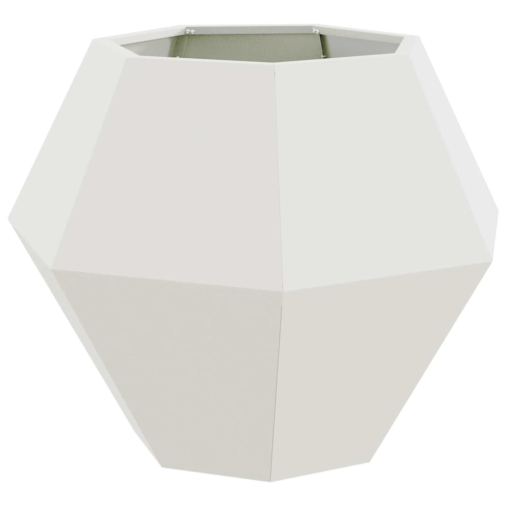 Plantenbak 2 pcs Wit 75 x 75 x 60 cm Staal is nu te koop bij PeponiXL, paradijselijk wonen!