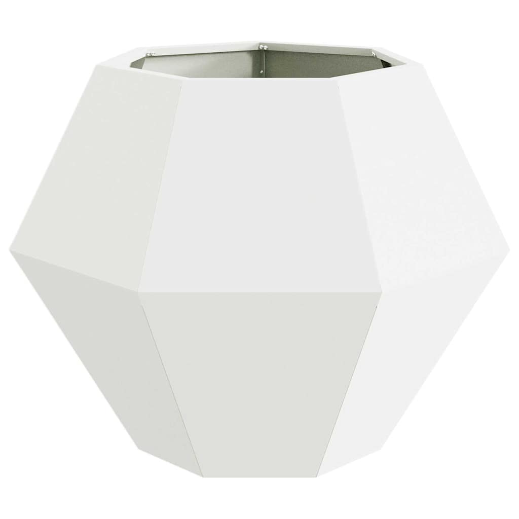 Plantenbak 2 pcs Wit 75 x 75 x 60 cm Staal is nu te koop bij PeponiXL, paradijselijk wonen!
