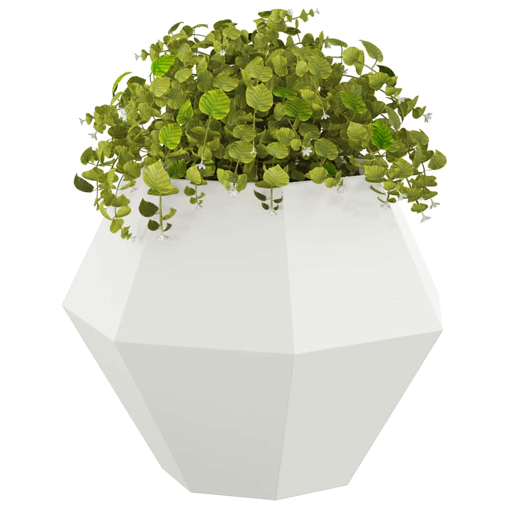 Plantenbak 2 pcs Wit 75 x 75 x 60 cm Staal is nu te koop bij PeponiXL, paradijselijk wonen!
