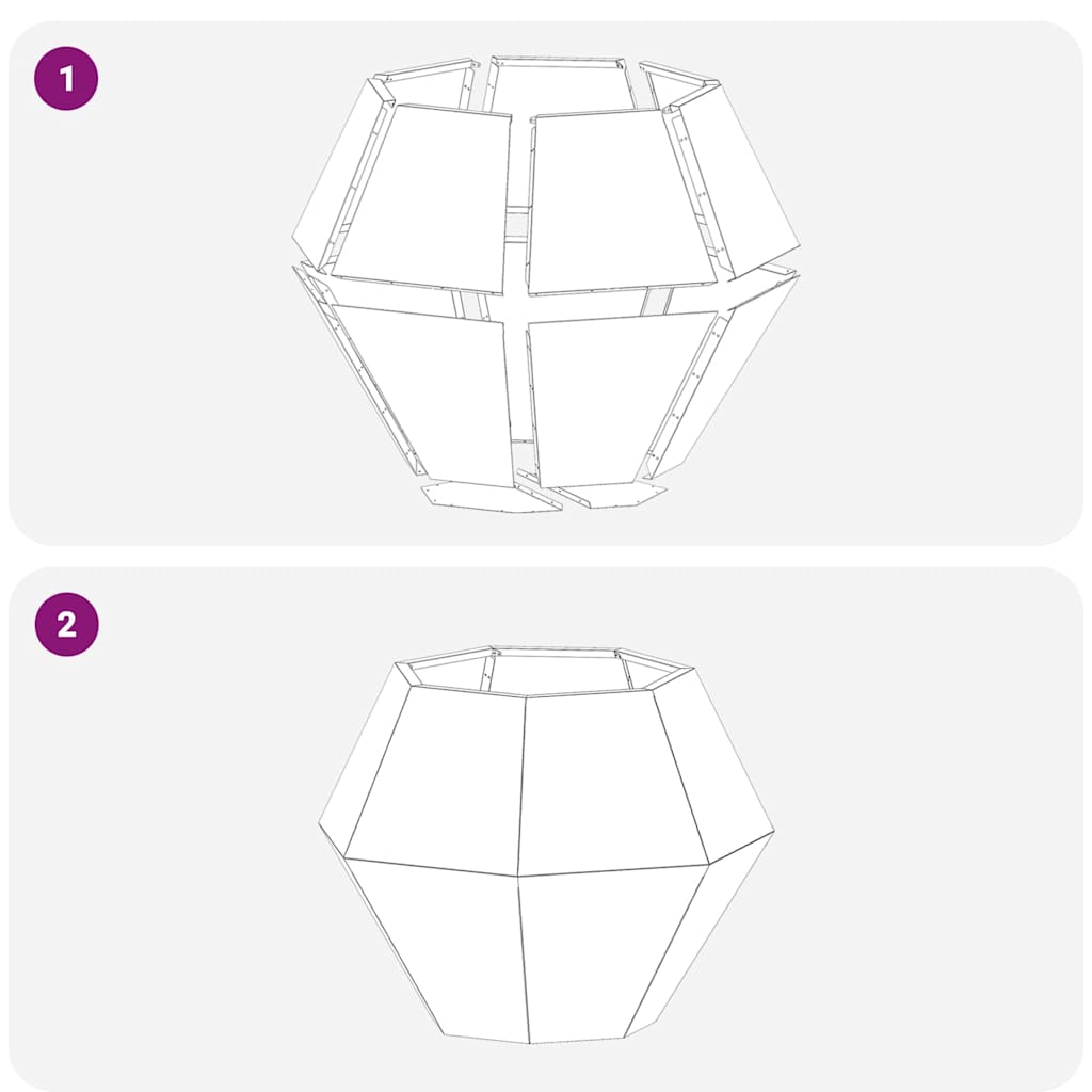 Plantenbak 2 pcs Antraciet 75 x 75 x 60 cm Staal is nu te koop bij PeponiXL, paradijselijk wonen!