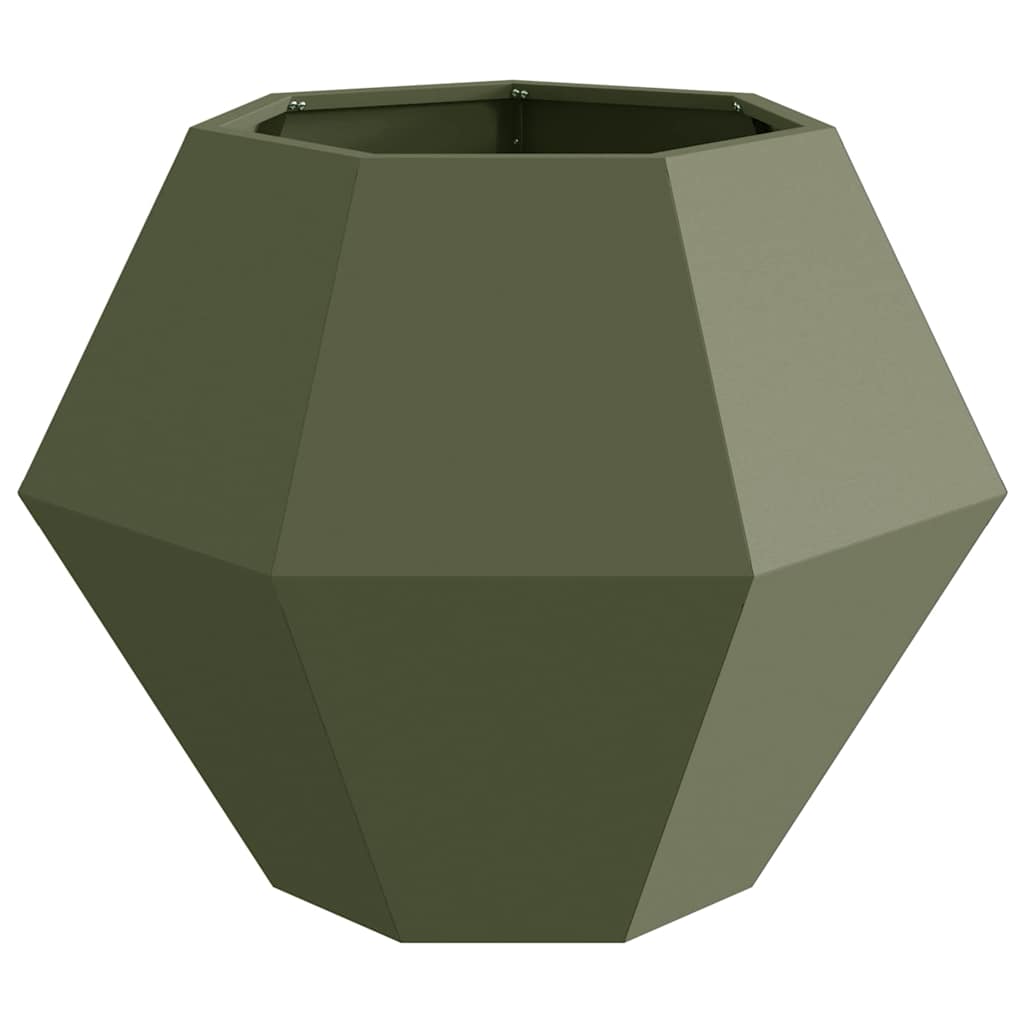Plantenbak Olijf Groen 75 x 75 x 60 cm Staal is nu te koop bij PeponiXL, paradijselijk wonen!