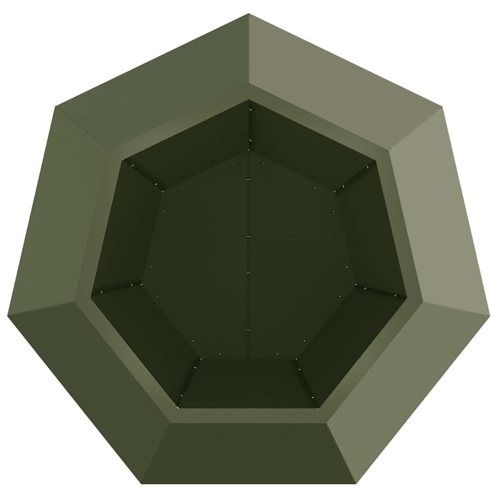 Plantenbak Olijf Groen 75 x 75 x 60 cm Staal is nu te koop bij PeponiXL, paradijselijk wonen!