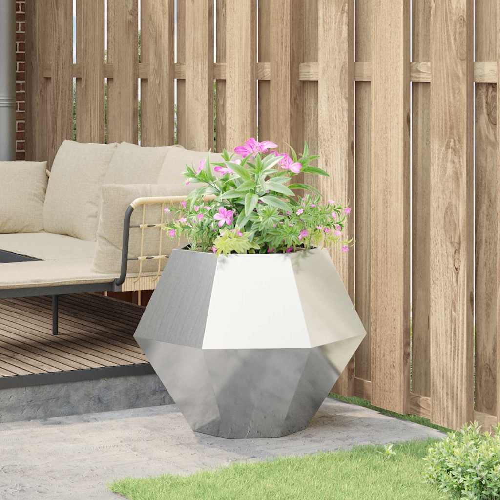Plantenbak Zilver 75 x 75 x 60 cm Roestvrij staal is nu te koop bij PeponiXL, paradijselijk wonen!