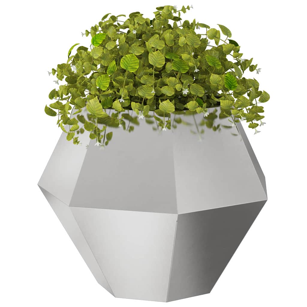 Plantenbak Zilver 75 x 75 x 60 cm Roestvrij staal is nu te koop bij PeponiXL, paradijselijk wonen!