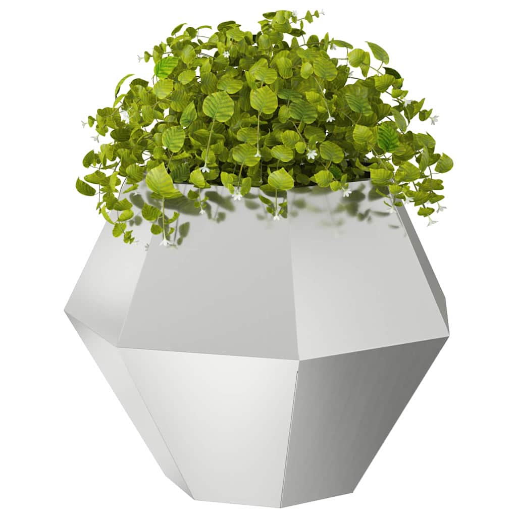 Plantenbak Zilver 75 x 75 x 60 cm Gegalvaniseerd staal is nu te koop bij PeponiXL, paradijselijk wonen!