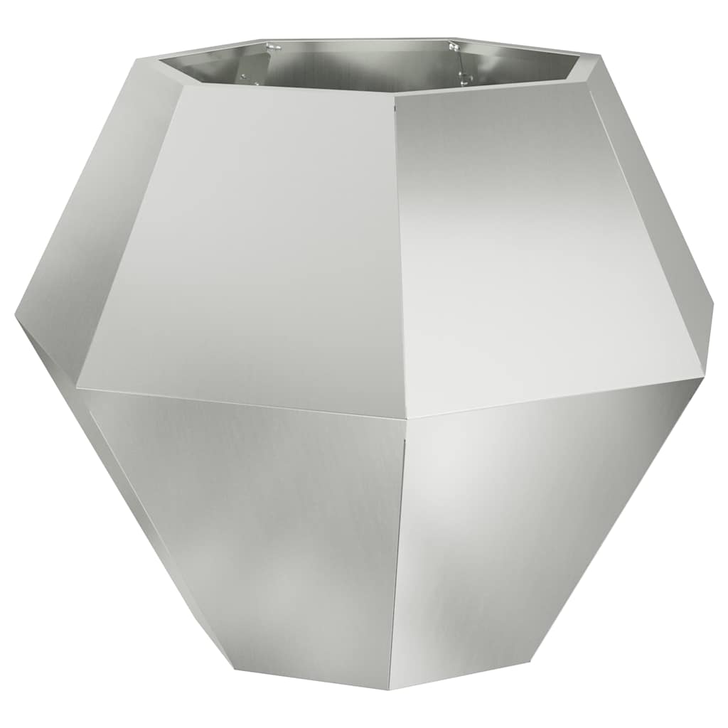Plantenbak 2 pcs Zilver 75 x 75 x 60 cm Gegalvaniseerd staal is nu te koop bij PeponiXL, paradijselijk wonen!