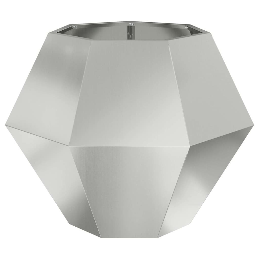 Plantenbak 2 pcs Zilver 75 x 75 x 60 cm Gegalvaniseerd staal is nu te koop bij PeponiXL, paradijselijk wonen!