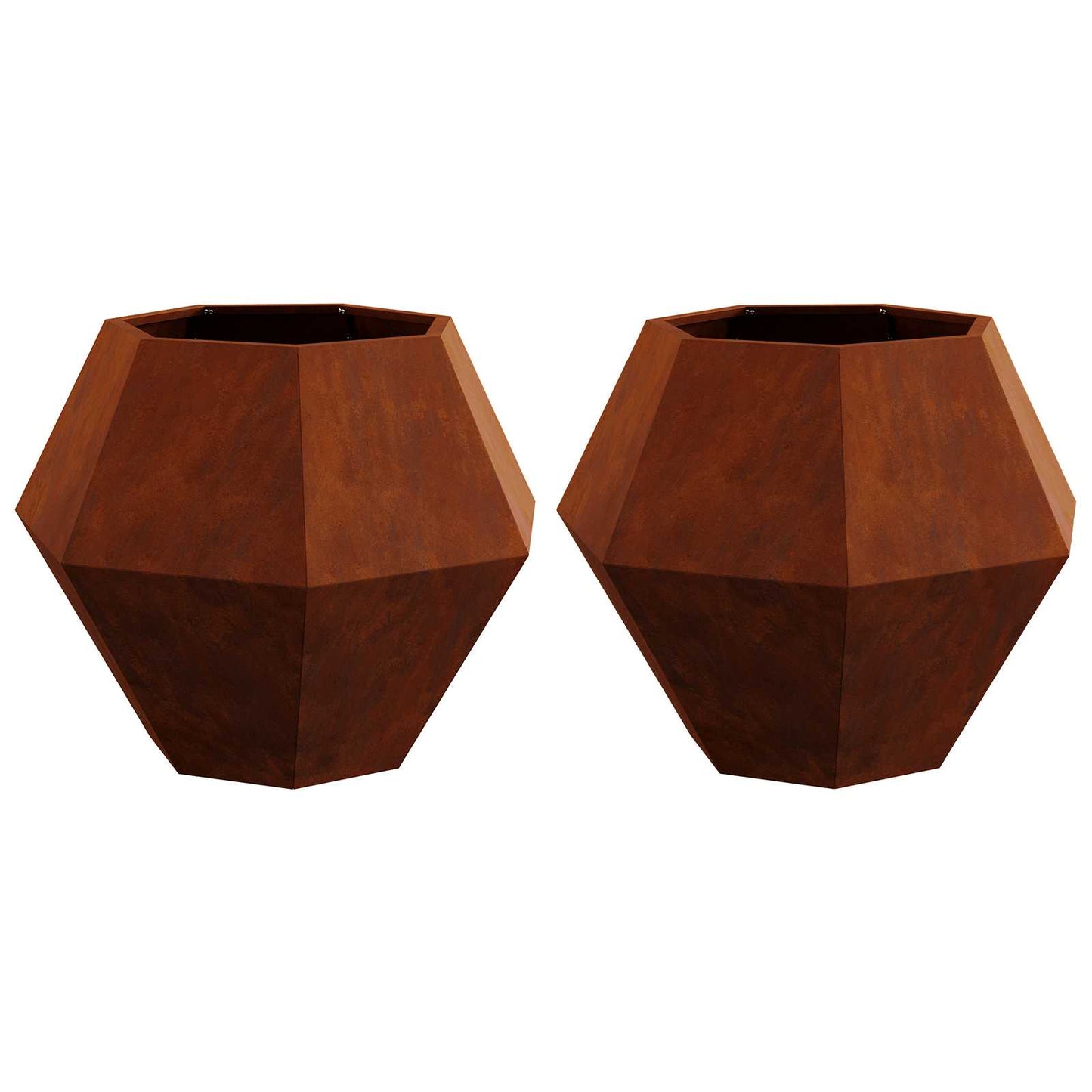 Plantenbak 2 pcs Roestig 75 x 75 x 60 cm Cortenstaal is nu te koop bij PeponiXL, paradijselijk wonen!