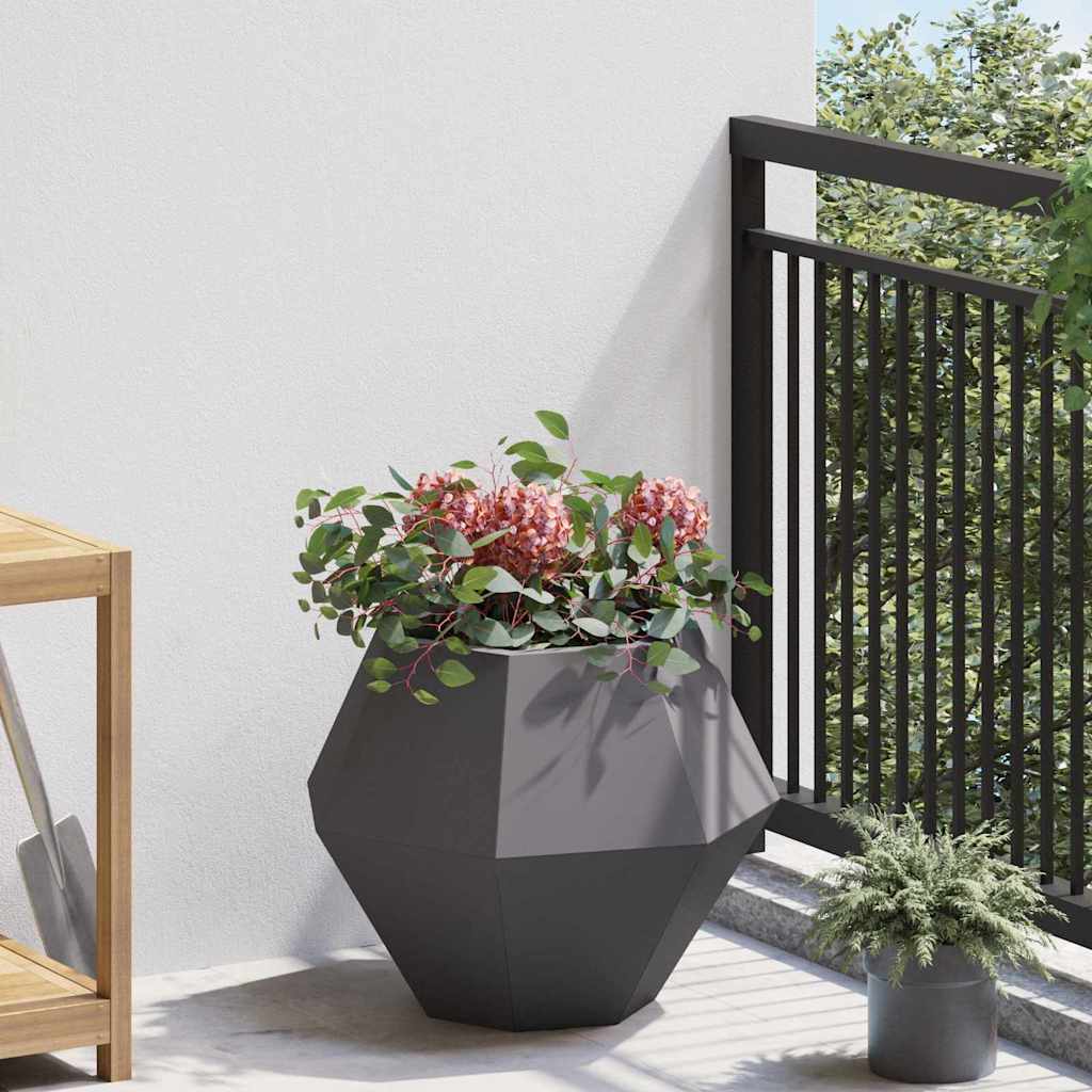 Plantenbak 2 pcs Zwart 50 x 50 x 40 cm Staal is nu te koop bij PeponiXL, paradijselijk wonen!