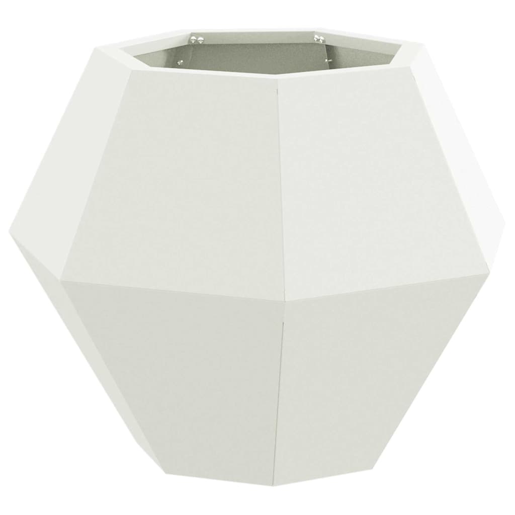 Plantenbak 2 pcs Wit 50 x 50 x 40 cm Staal is nu te koop bij PeponiXL, paradijselijk wonen!