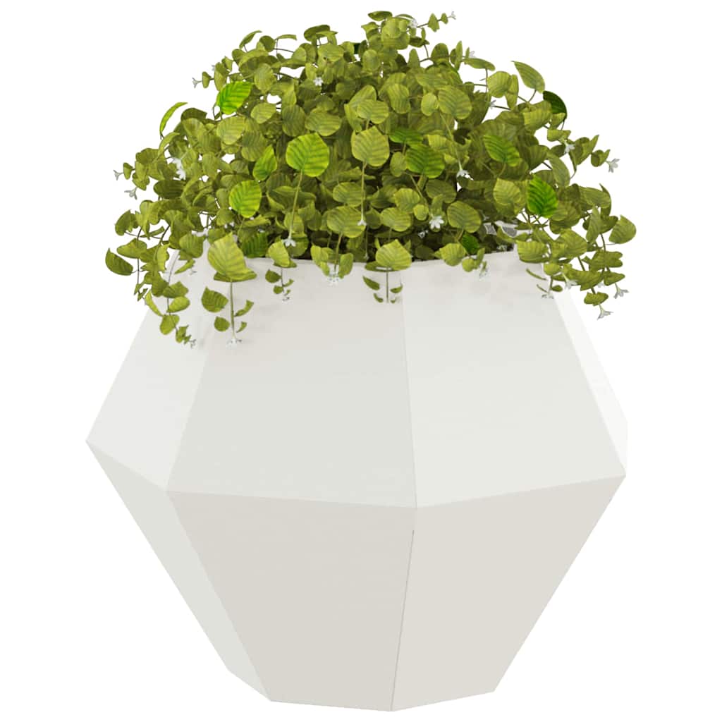 Plantenbak 2 pcs Wit 50 x 50 x 40 cm Staal is nu te koop bij PeponiXL, paradijselijk wonen!