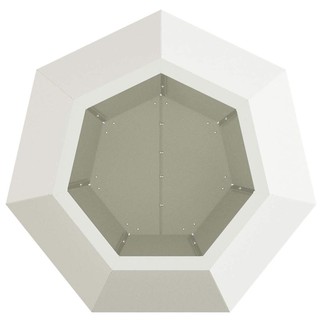 Plantenbak 2 pcs Wit 50 x 50 x 40 cm Staal is nu te koop bij PeponiXL, paradijselijk wonen!
