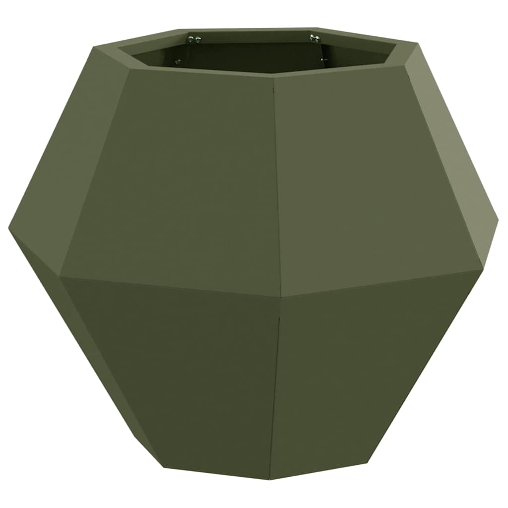 Plantenbak Olijf Groen 50 x 50 x 40 cm Staal is nu te koop bij PeponiXL, paradijselijk wonen!