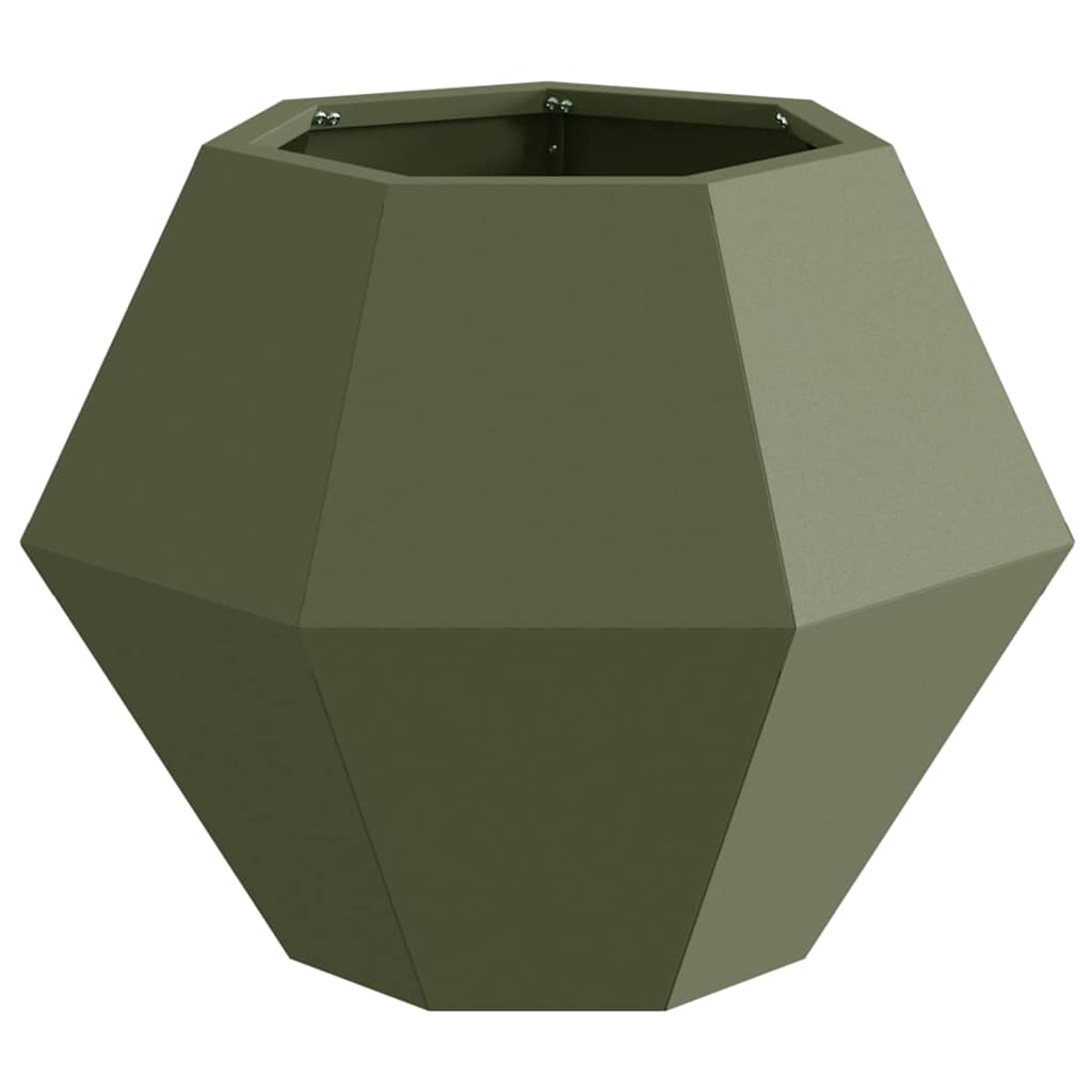 Plantenbak Olijf Groen 50 x 50 x 40 cm Staal is nu te koop bij PeponiXL, paradijselijk wonen!