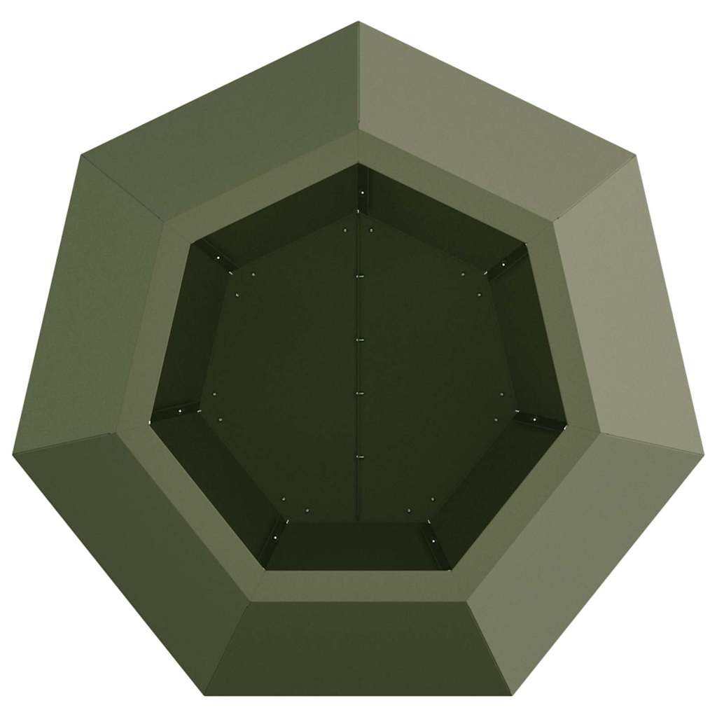 Plantenbak Olijf Groen 50 x 50 x 40 cm Staal is nu te koop bij PeponiXL, paradijselijk wonen!