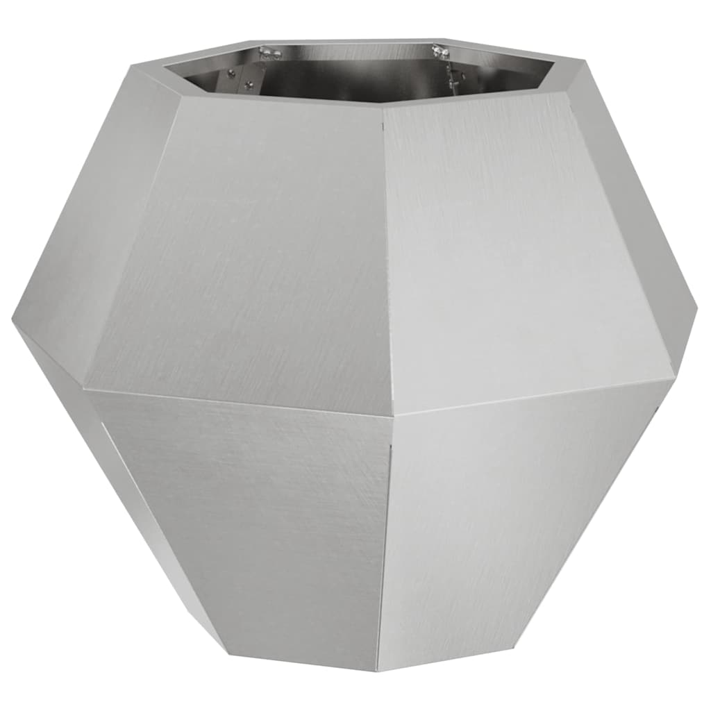 Plantenbak 2 pcs Zilver 50 x 50 x 40 cm Roestvrij staal is nu te koop bij PeponiXL, paradijselijk wonen!