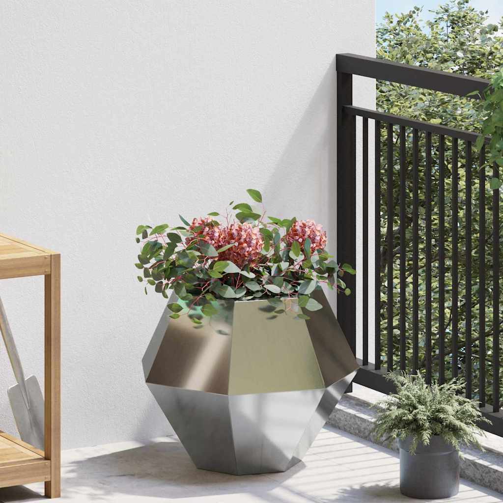 Plantenbak Zilver 50 x 50 x 40 cm Gegalvaniseerd staal is nu te koop bij PeponiXL, paradijselijk wonen!