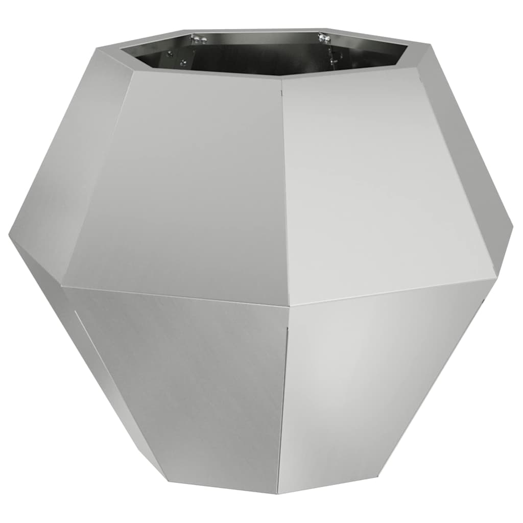 Plantenbak Zilver 50 x 50 x 40 cm Gegalvaniseerd staal is nu te koop bij PeponiXL, paradijselijk wonen!