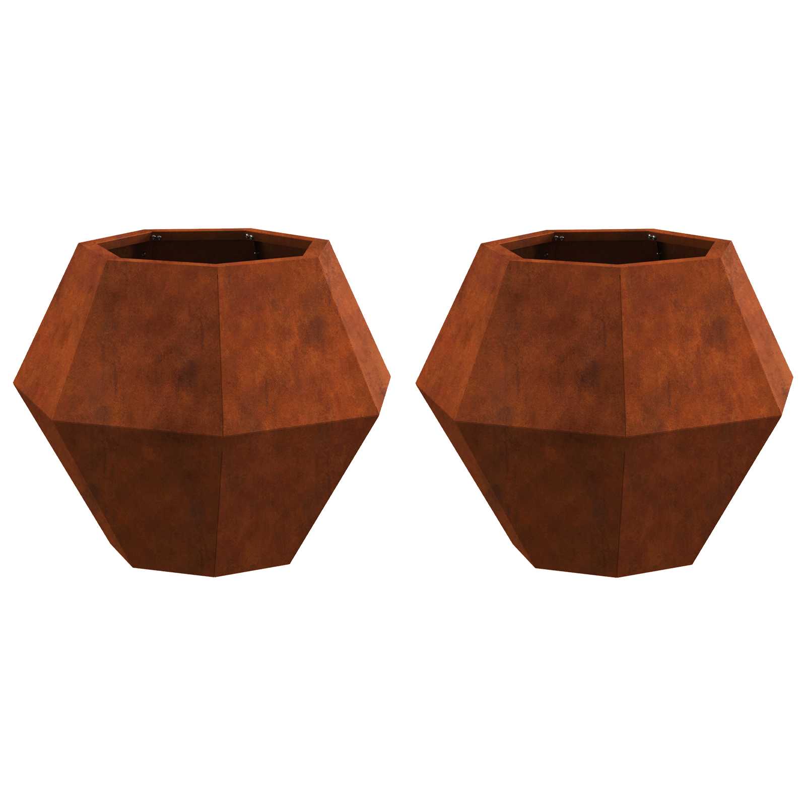 Plantenbak 2 pcs Roestig 50 x 50 x 40 cm Cortenstaal is nu te koop bij PeponiXL, paradijselijk wonen!