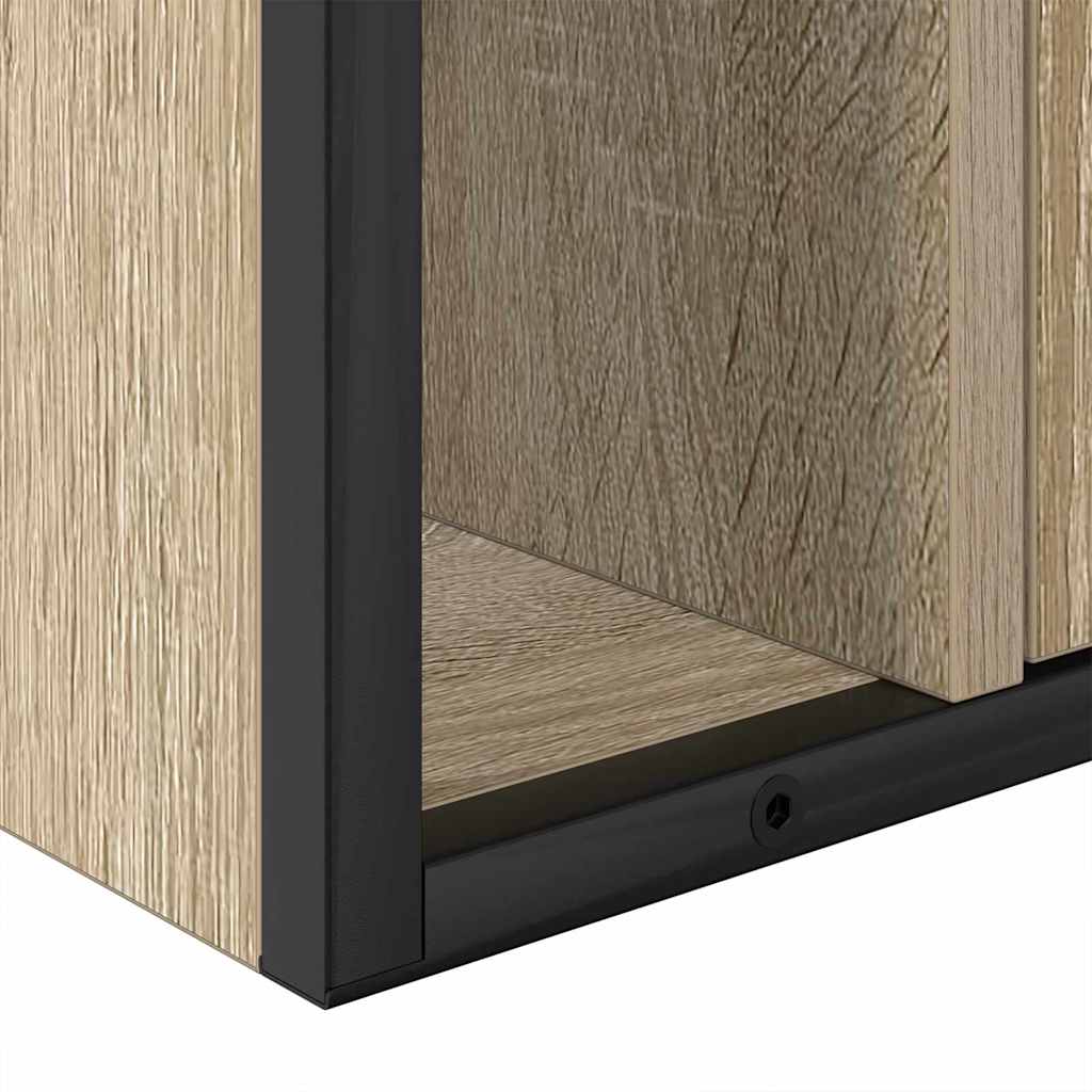 Badkamermeubelset met plank 3 pcs Sonoma Eiken Bewerkt hout is nu te koop bij PeponiXL, paradijselijk wonen!