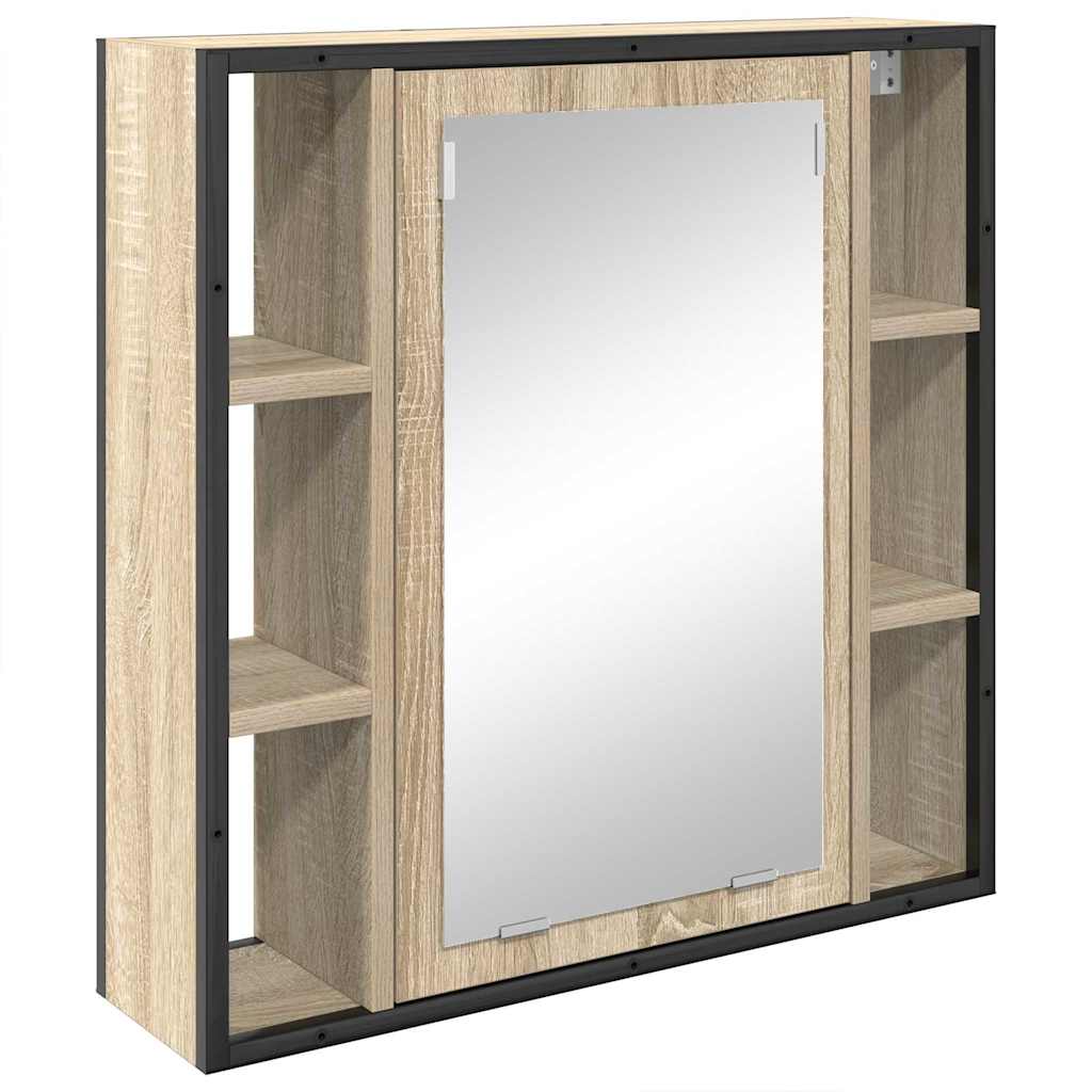 Badkamermeubelset met plank 3 pcs Sonoma Eiken Bewerkt hout is nu te koop bij PeponiXL, paradijselijk wonen!