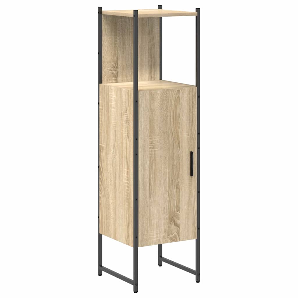 Badkamermeubelset met plank 4 pcs Sonoma Eiken Bewerkt hout is nu te koop bij PeponiXL, paradijselijk wonen!