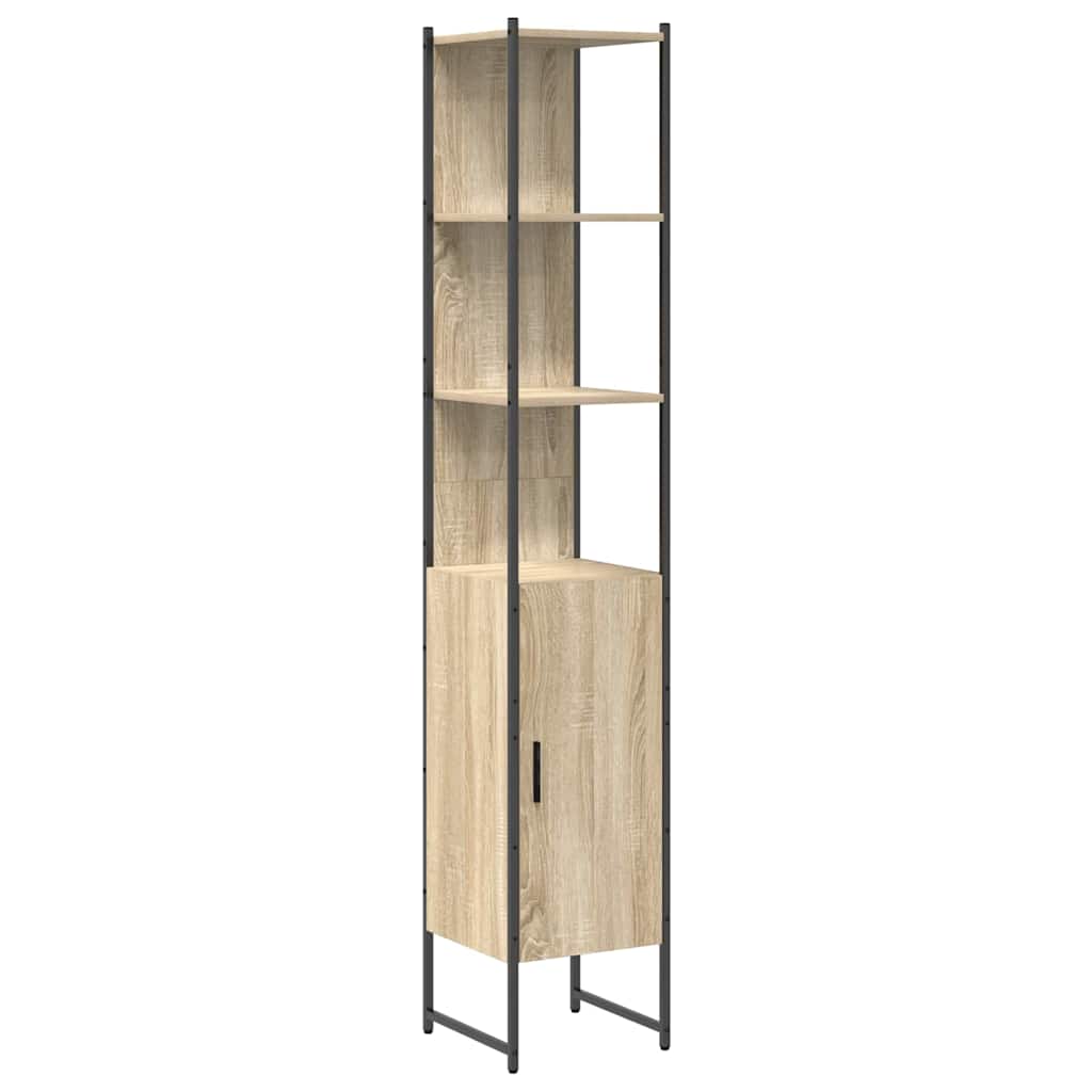 Badkamermeubelset met plank 3 pcs Sonoma Eiken Bewerkt hout is nu te koop bij PeponiXL, paradijselijk wonen!