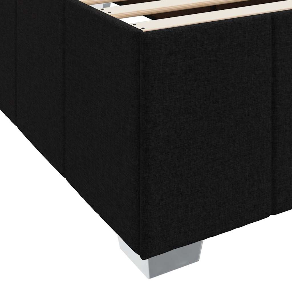 Bedframe met matras Zwart 80 x 200 cm Stof is nu te koop bij PeponiXL, paradijselijk wonen!