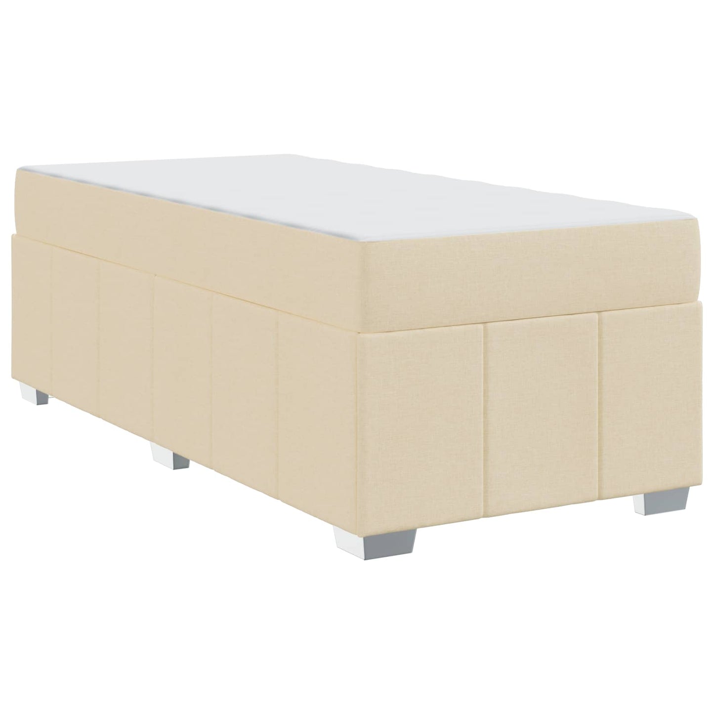Bedframe met matras Crème 80 x 200 cm Stof is nu te koop bij PeponiXL, paradijselijk wonen!