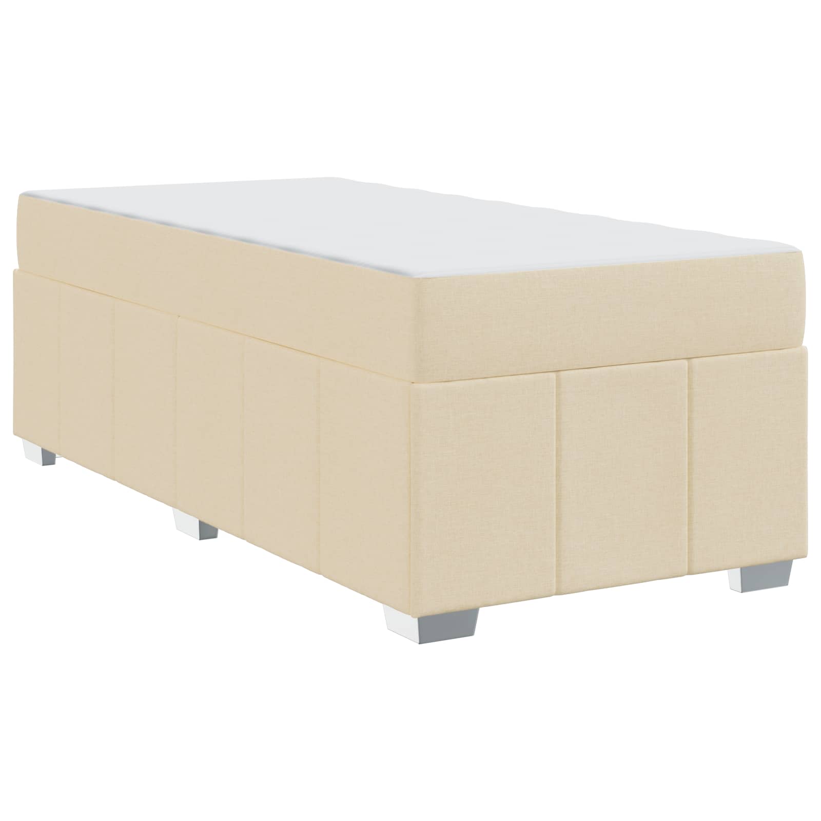 Bedframe met matras Crème 80 x 200 cm Stof is nu te koop bij PeponiXL, paradijselijk wonen!