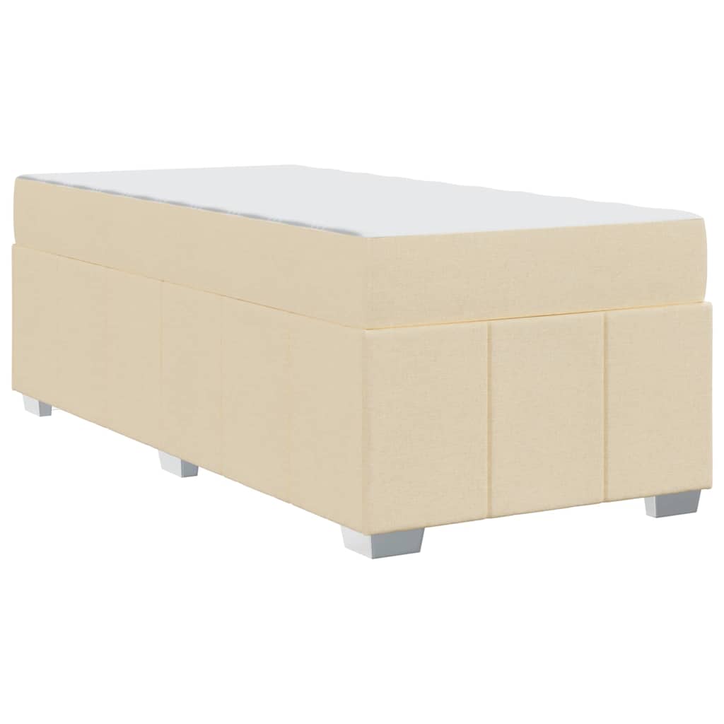 Bedframe met matras Crème 80 x 200 cm Stof is nu te koop bij PeponiXL, paradijselijk wonen!