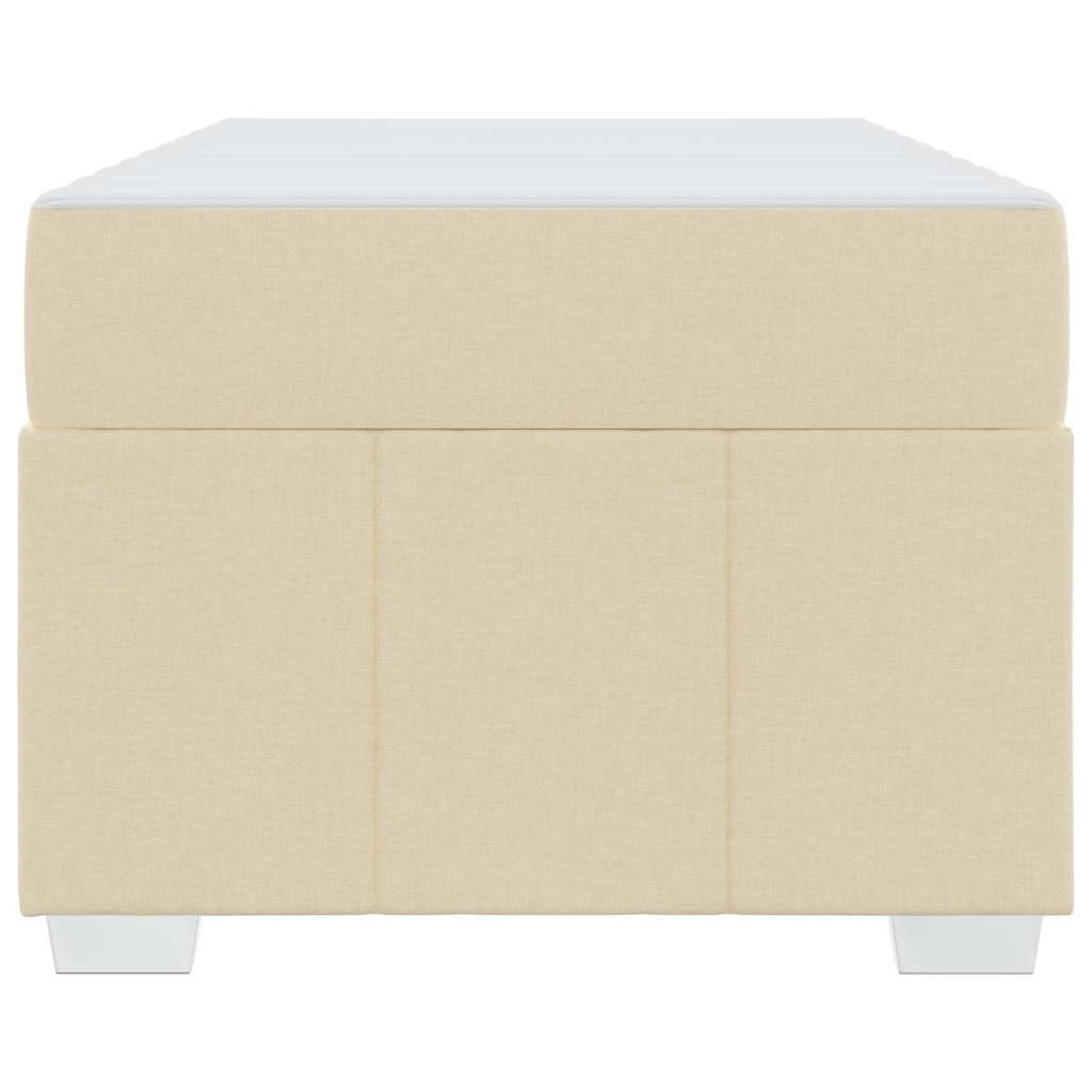 Bedframe met matras Crème 80 x 200 cm Stof is nu te koop bij PeponiXL, paradijselijk wonen!