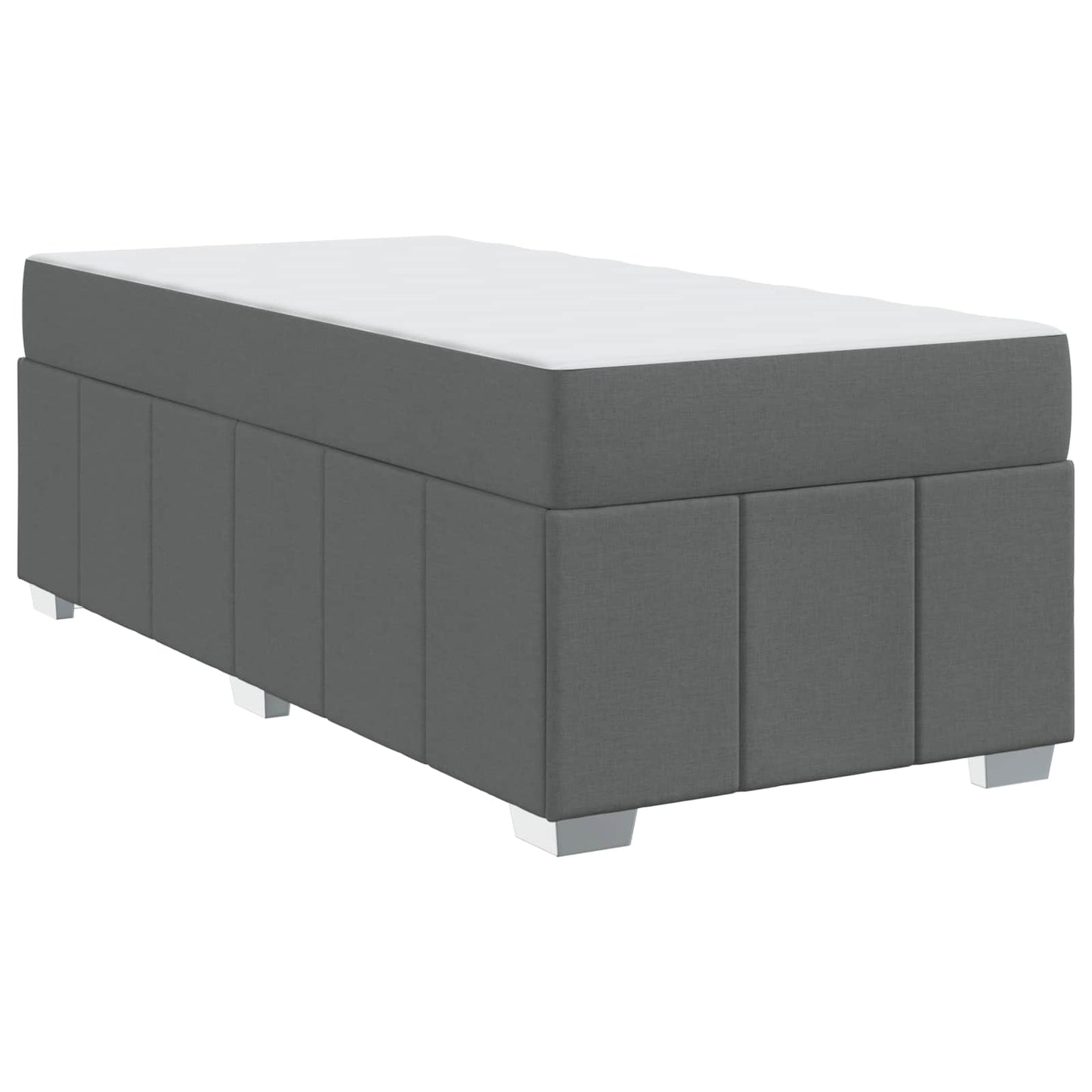 Bedframe met matras Donkergrijs 100 x 200 cm Stof is nu te koop bij PeponiXL, paradijselijk wonen!