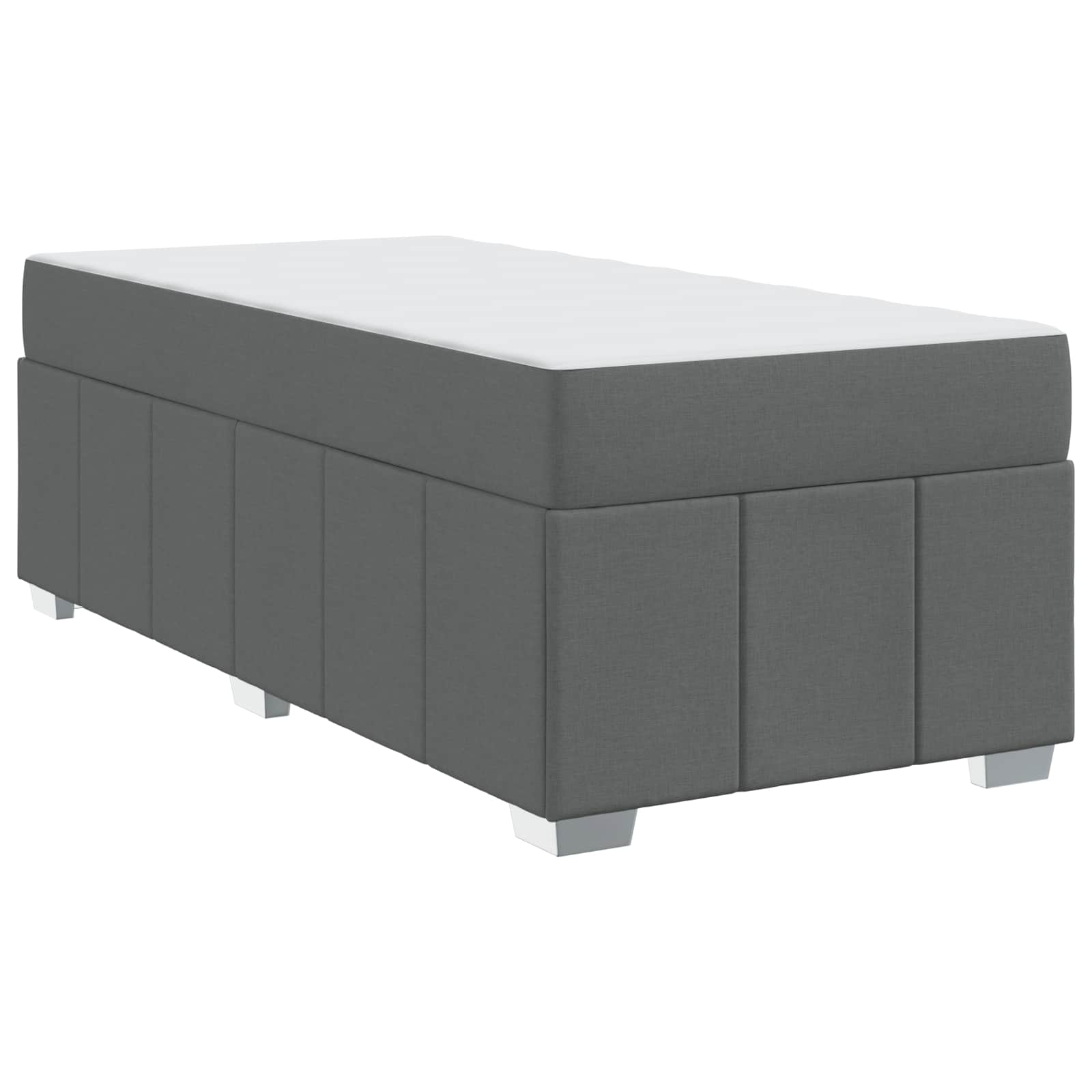 Bedframe met matras Donkergrijs 100 x 200 cm Stof is nu te koop bij PeponiXL, paradijselijk wonen!