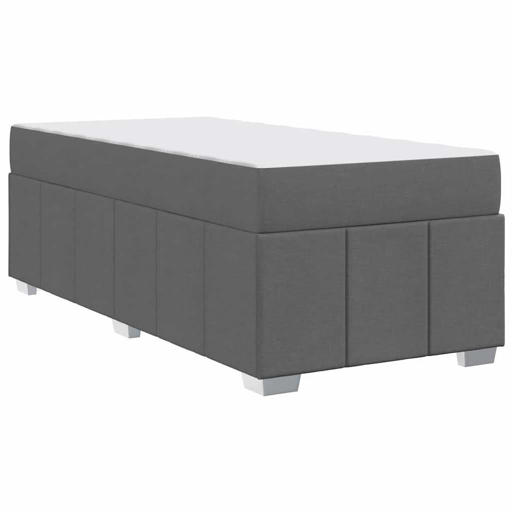 Bedframe met matras Donkergrijs 100 x 200 cm Stof is nu te koop bij PeponiXL, paradijselijk wonen!