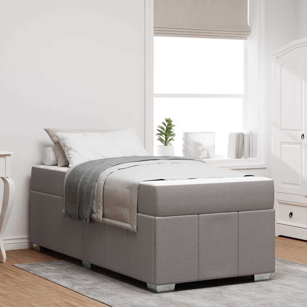 Bedframe met matras Taupe 100 x 200 cm Stof is nu te koop bij PeponiXL, paradijselijk wonen!