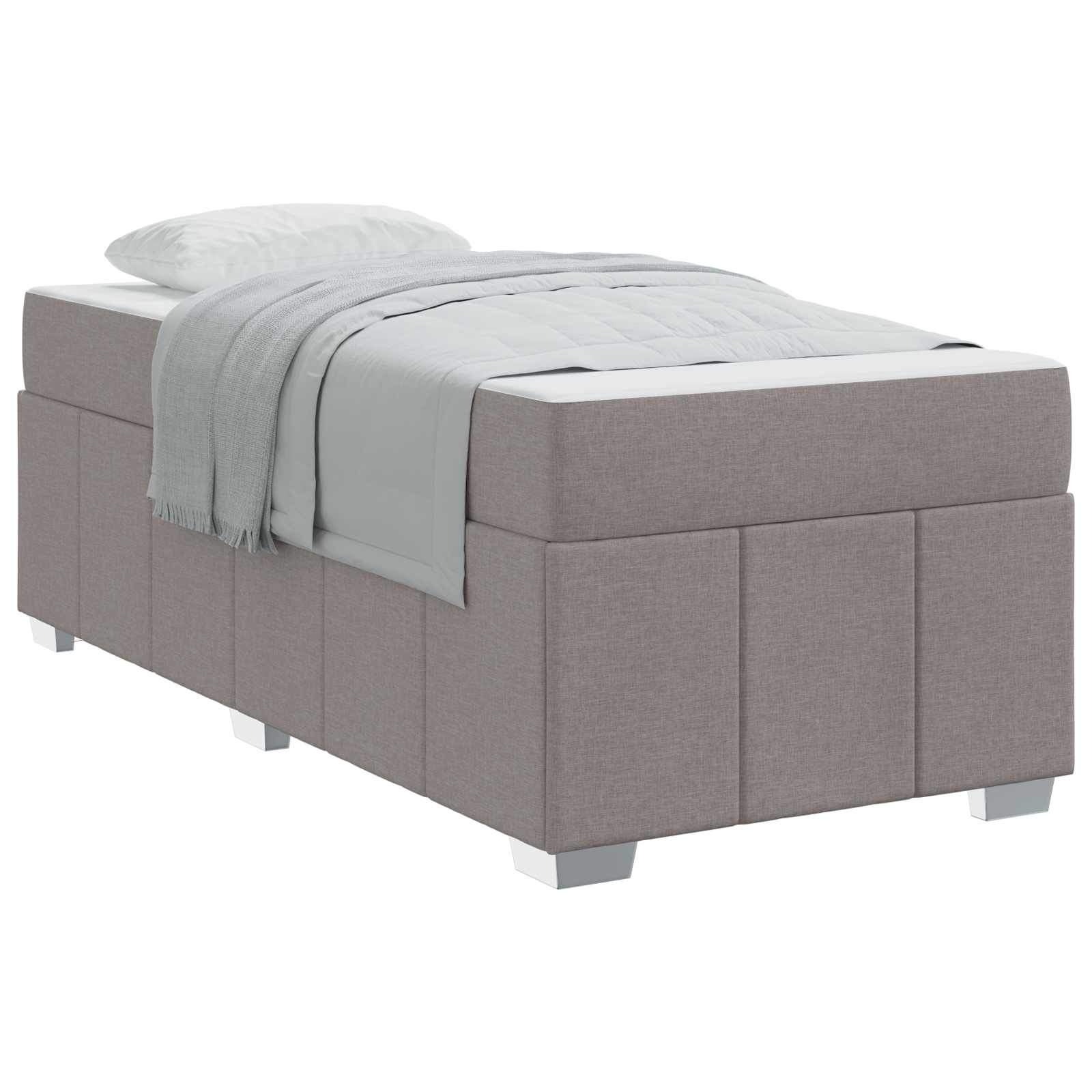 Bedframe met matras Taupe 100 x 200 cm Stof is nu te koop bij PeponiXL, paradijselijk wonen!