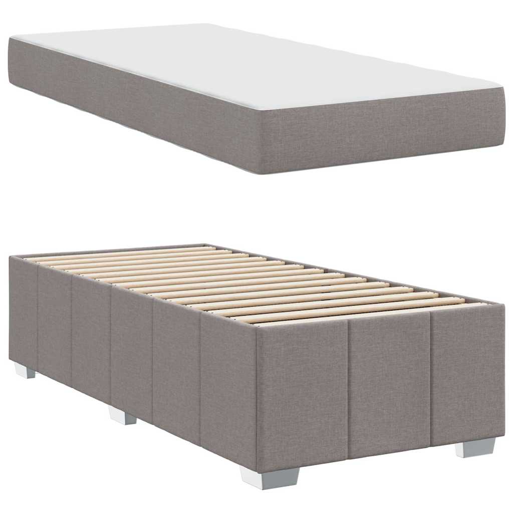 Bedframe met matras Taupe 100 x 200 cm Stof is nu te koop bij PeponiXL, paradijselijk wonen!