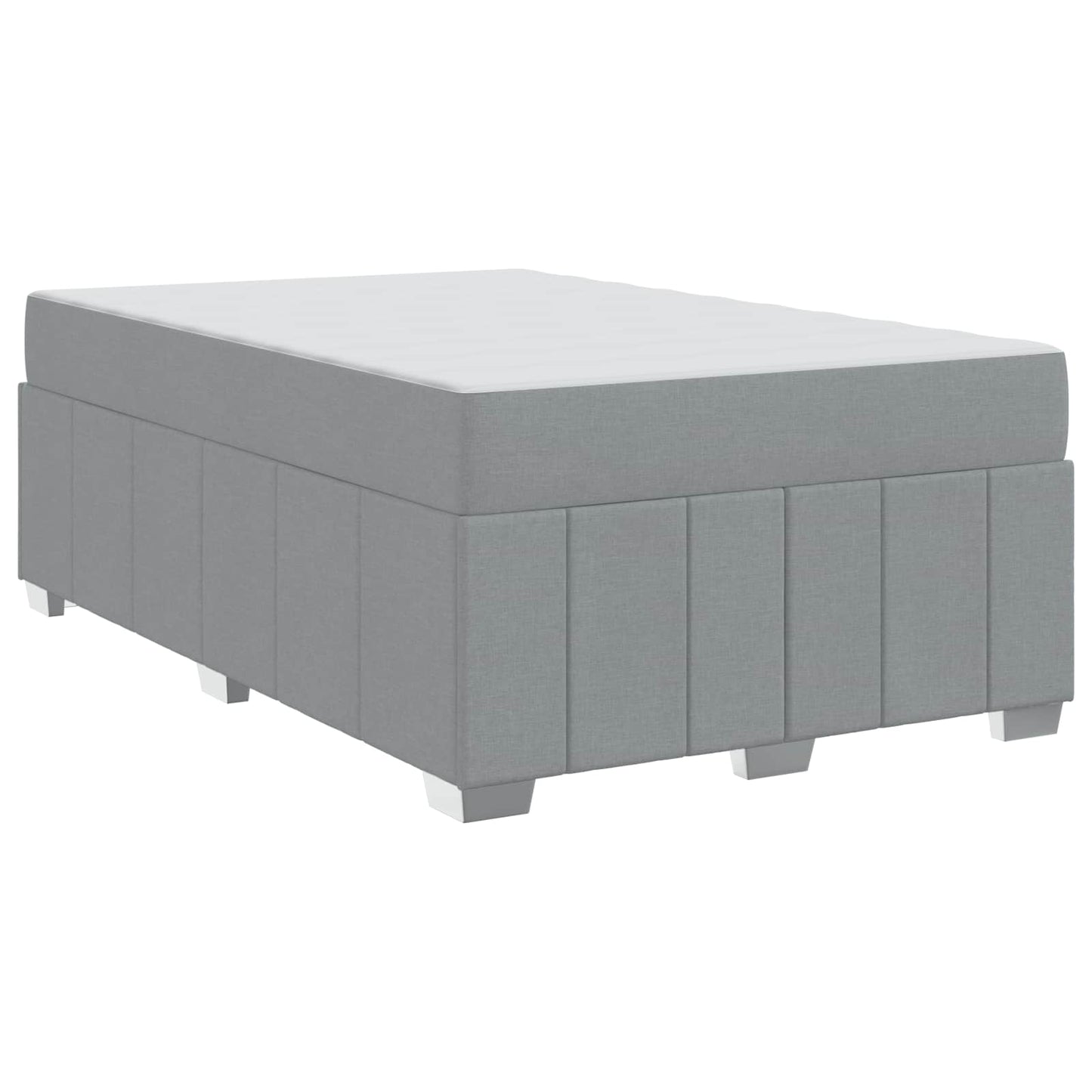 Bedframe met matras Lichtgrijs 120 x 200 cm Stof is nu te koop bij PeponiXL, paradijselijk wonen!