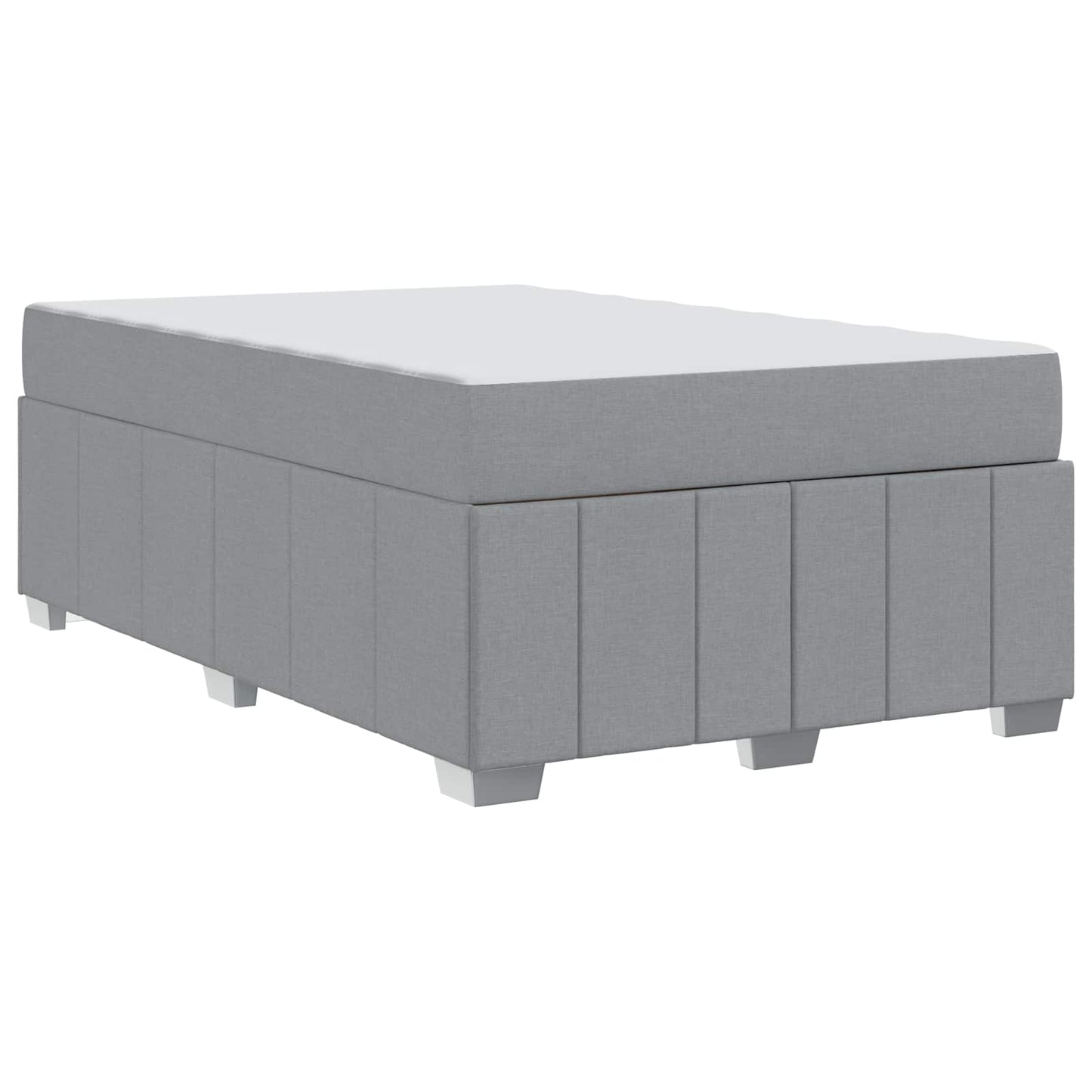 Bedframe met matras Lichtgrijs 120 x 200 cm Stof is nu te koop bij PeponiXL, paradijselijk wonen!