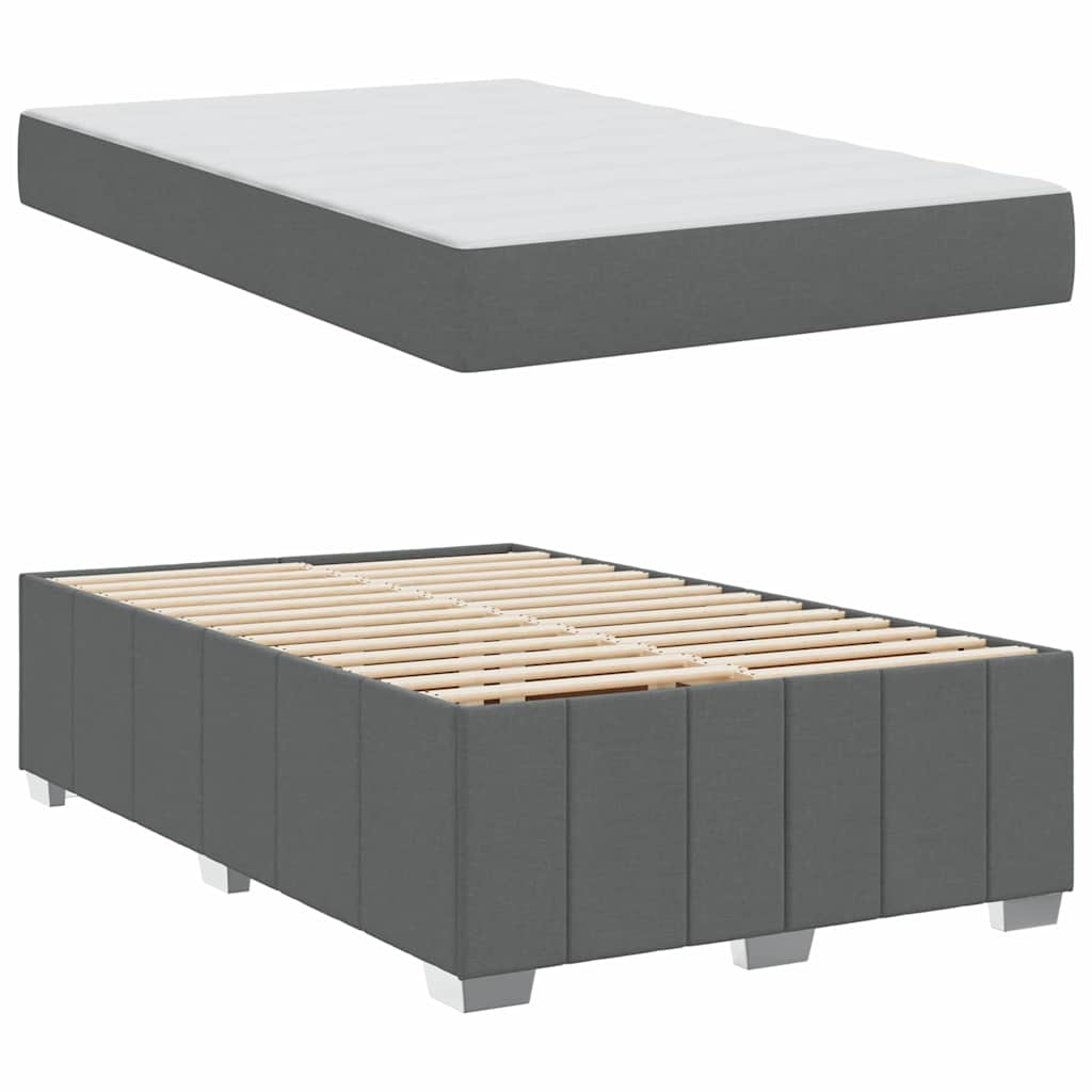 Bedframe met matras Donkergrijs 120 x 200 cm Stof is nu te koop bij PeponiXL, paradijselijk wonen!