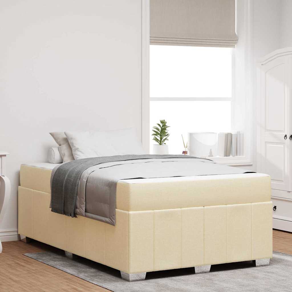 Bedframe met matras Crème 120 x 200 cm Stof is nu te koop bij PeponiXL, paradijselijk wonen!