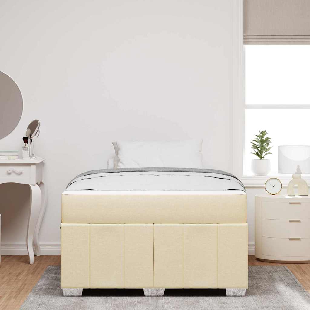 Bedframe met matras Crème 120 x 200 cm Stof is nu te koop bij PeponiXL, paradijselijk wonen!